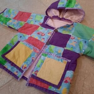 Upcycled Quilt Blanket Coat Toddler 2-3 Dont Throw It Out Handmade